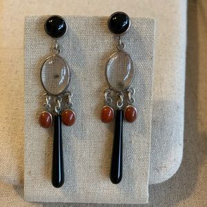 Vintage Sterling Silver Drop Style Earnings